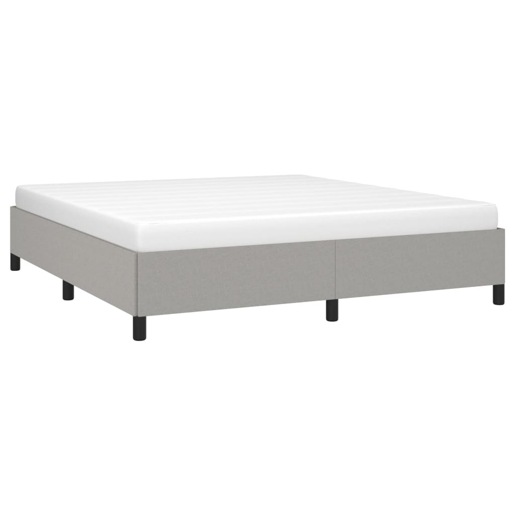 vidaXL Cadru de pat fără saltea, gri deschis, 180x200 cm, textil