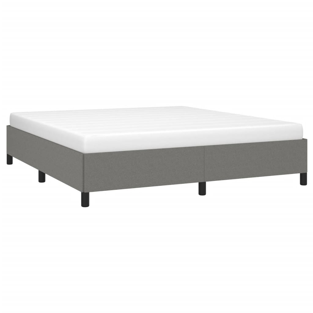 vidaXL Cadru de pat fără saltea, gri închis, 180x200 cm, textil