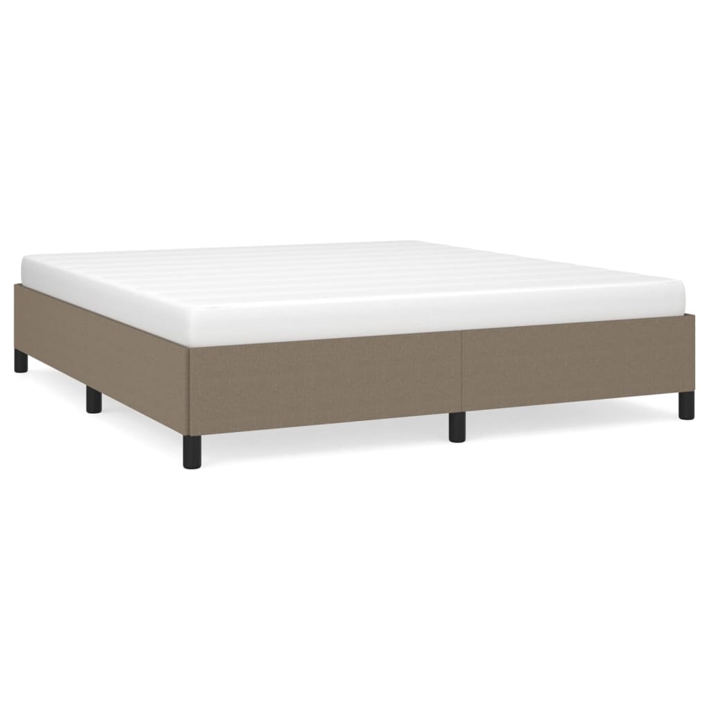 vidaXL Cadru de pat fără saltea, gri taupe, 180x200 cm, textil