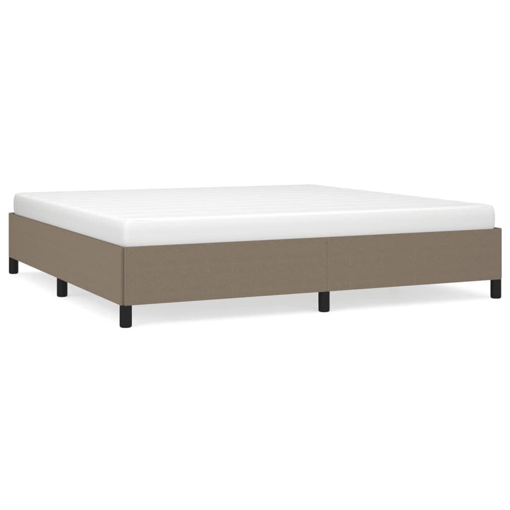 vidaXL Cadru de pat fără saltea, gri taupe, 200x200 cm, textil vidaXL Cadru de pat fără saltea, gri taupe, 200x200 cm, textil