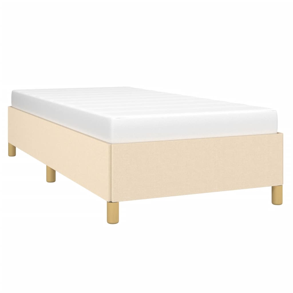 vidaXL Cadru de pat fără saltea cremă 80x200 cm țesătură