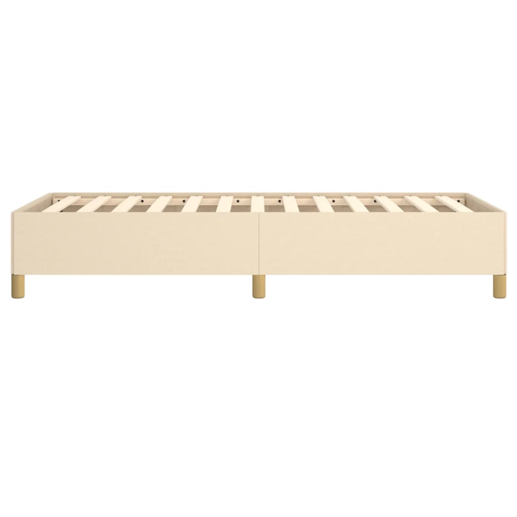 vidaXL Cadru de pat fără saltea cremă 90x200 cm țesătură