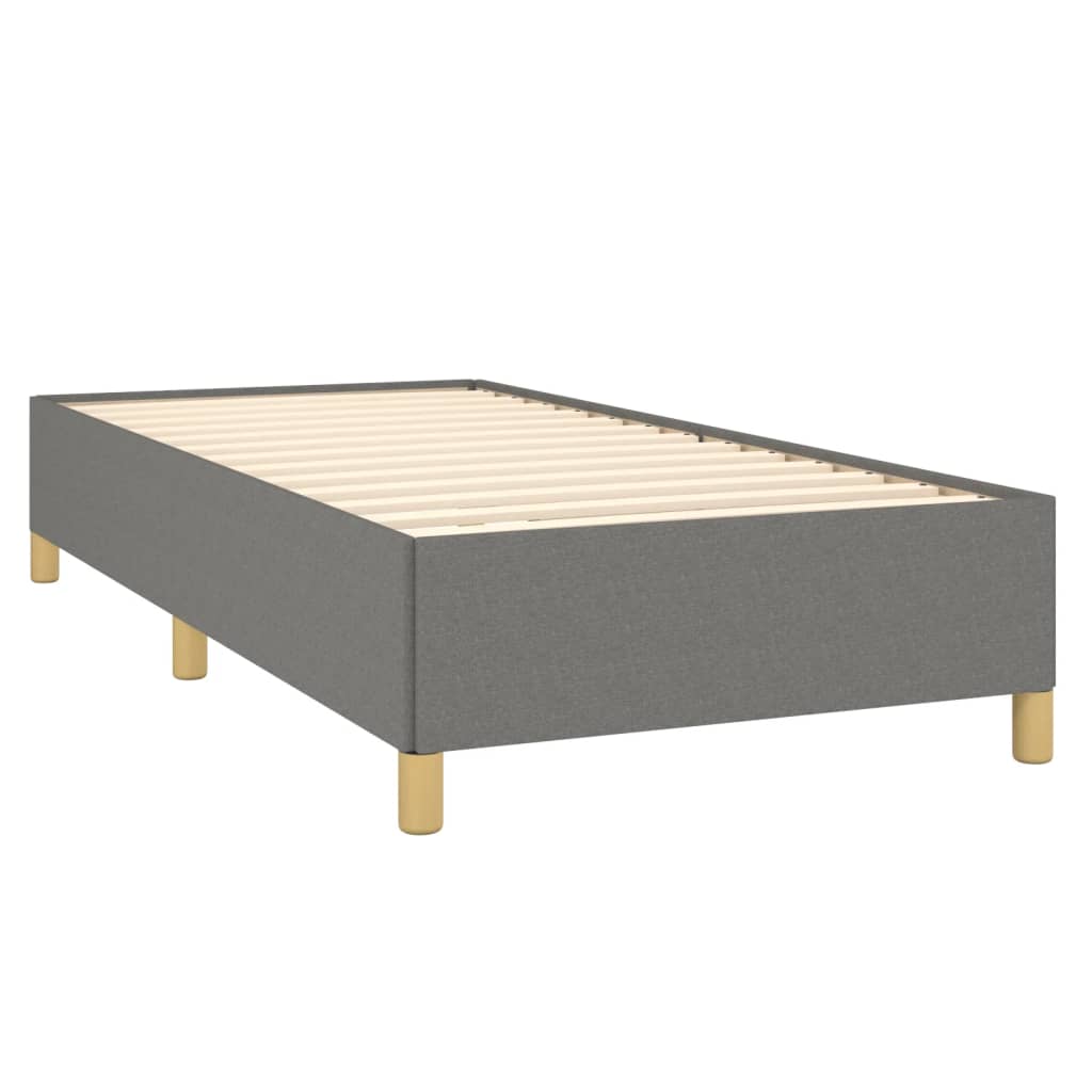 vidaXL Cadru de pat fără saltea, gri închis, 100x200 cm, textil