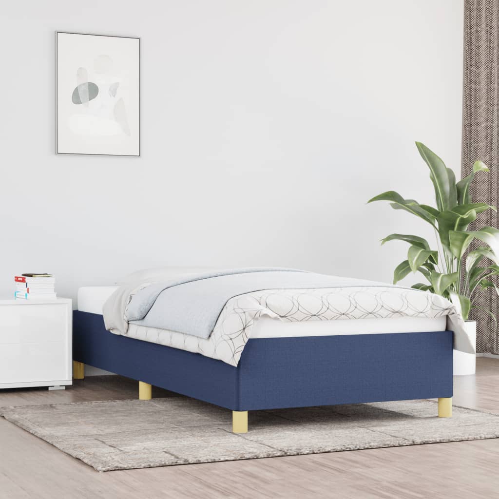 vidaXL Cadru de pat fără saltea țesătură albastră 100x200 cm vidaXL Cadru de pat fără saltea țesătură albastră 100x200 cm