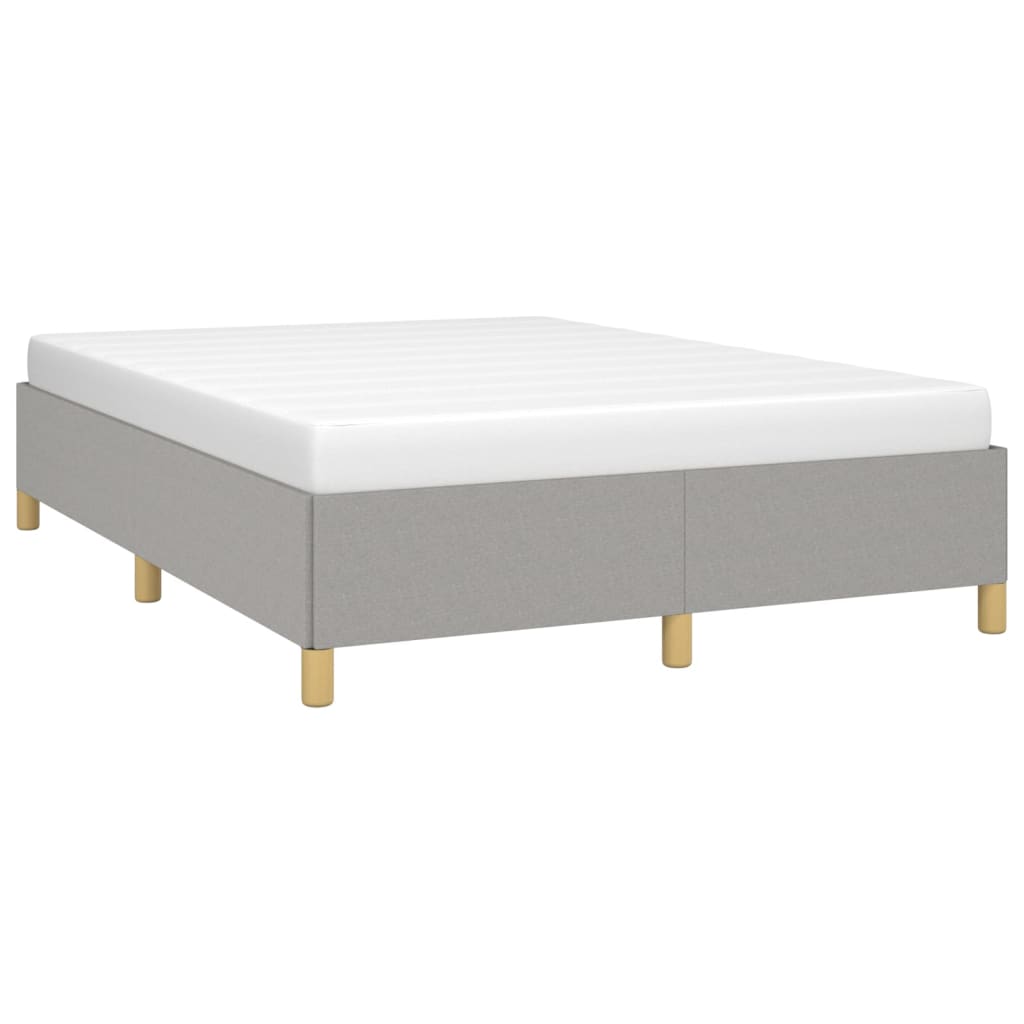 vidaXL Cadru de pat fără saltea, gri deschis, 140x190 cm, textil