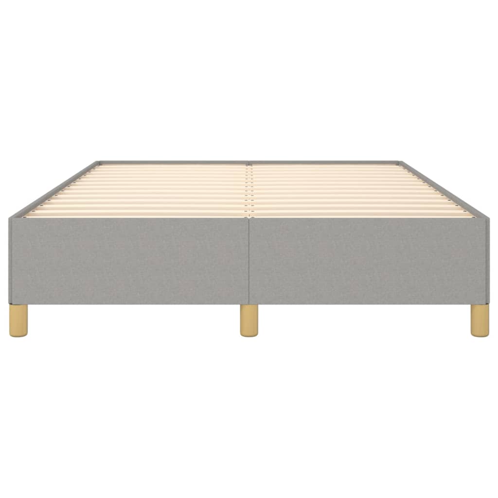 vidaXL Cadru de pat fără saltea, gri deschis, 140x190 cm, textil