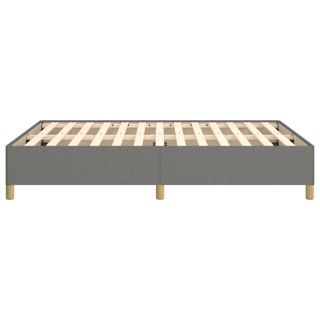 vidaXL Cadru de pat fără saltea, gri închis, 140x190 cm, textil
