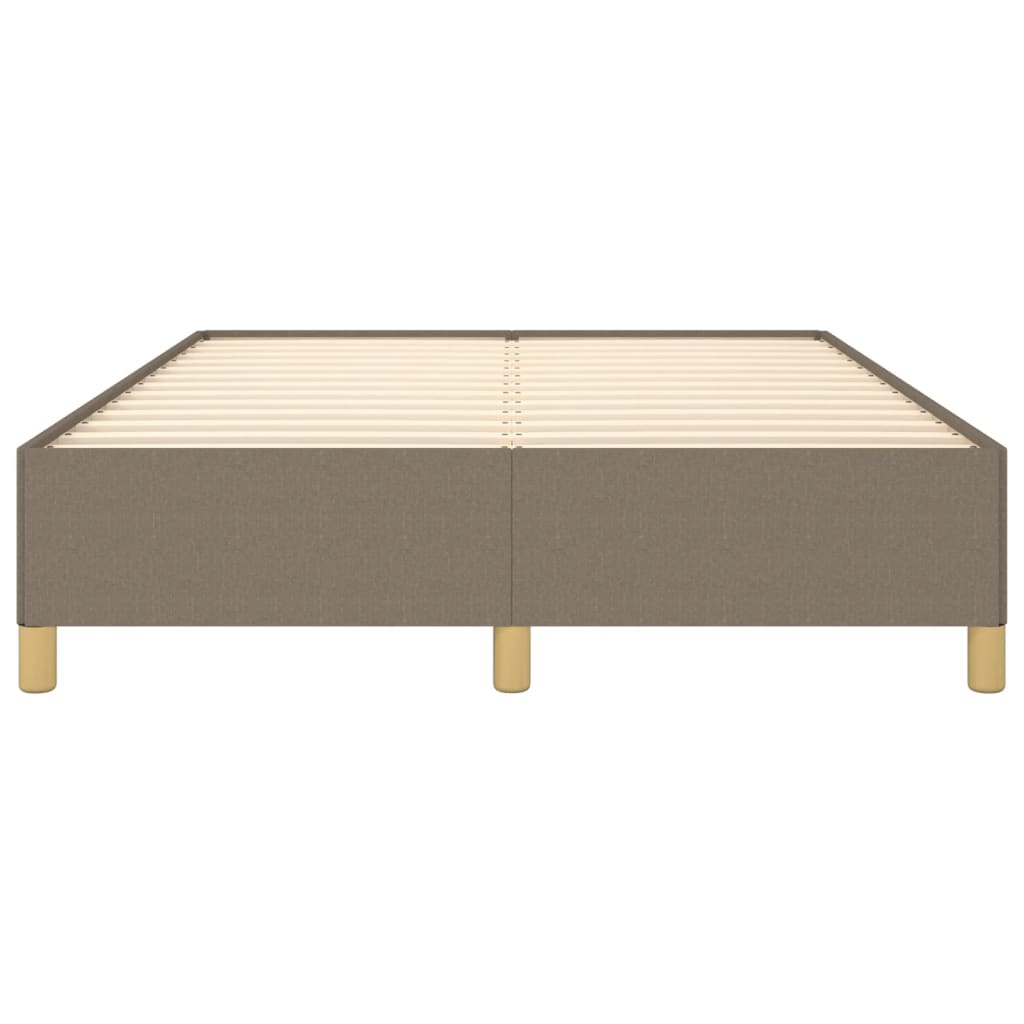 vidaXL Cadru de pat fără saltea, gri taupe, 140x190 cm, textil vidaXL Cadru de pat fără saltea, gri taupe, 140x190 cm, textil