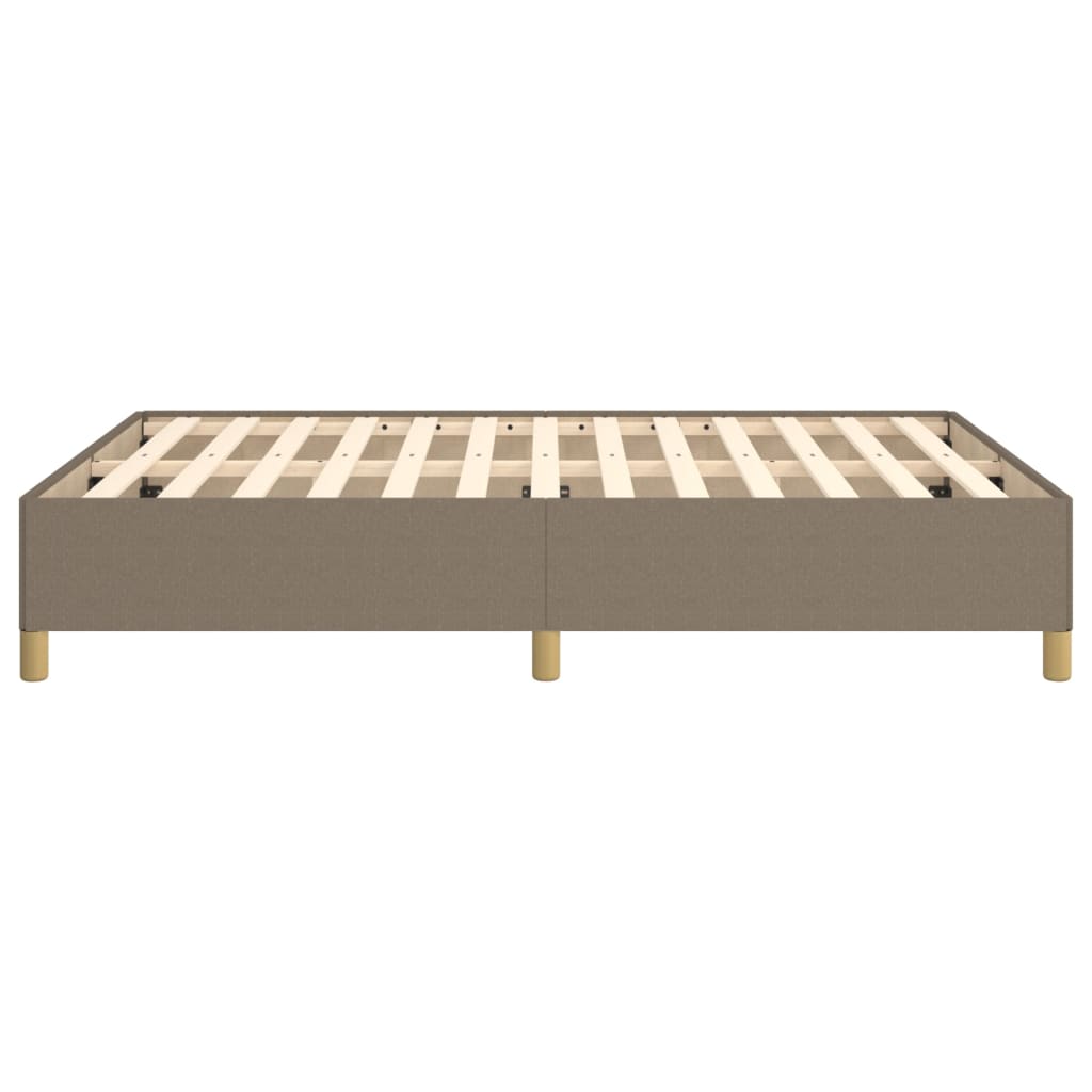 vidaXL Cadru de pat fără saltea, gri taupe, 140x190 cm, textil vidaXL Cadru de pat fără saltea, gri taupe, 140x190 cm, textil