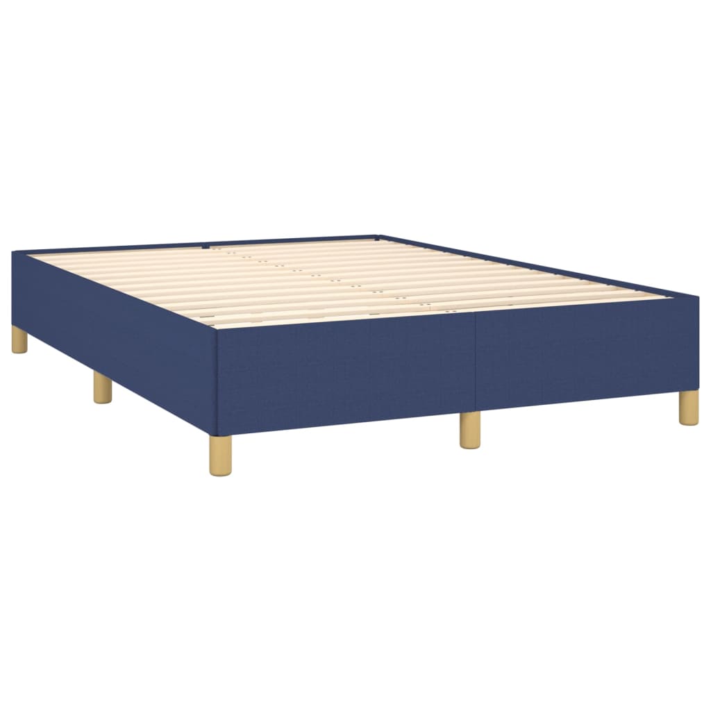 vidaXL Cadru de pat fără saltea, albastru, 140x190 cm, textil
