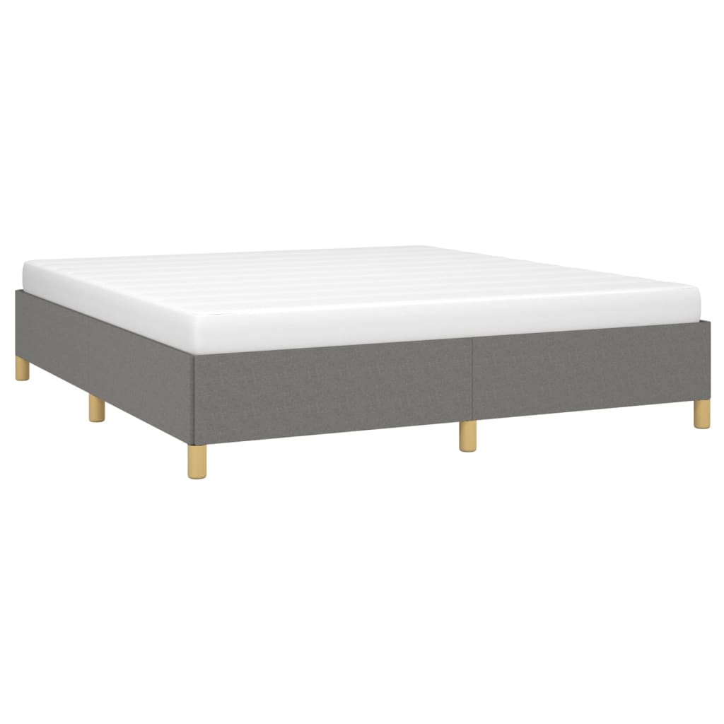 vidaXL Cadru de pat fără saltea, gri închis, 180x200 cm, textil
