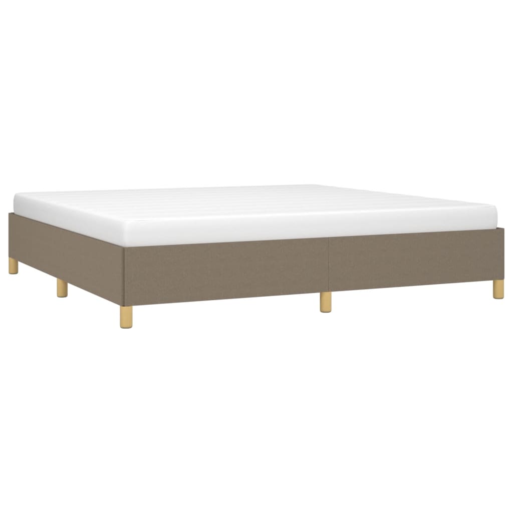 vidaXL Cadru de pat fără saltea, gri taupe, 200x200 cm, textil vidaXL Cadru de pat fără saltea, gri taupe, 200x200 cm, textil