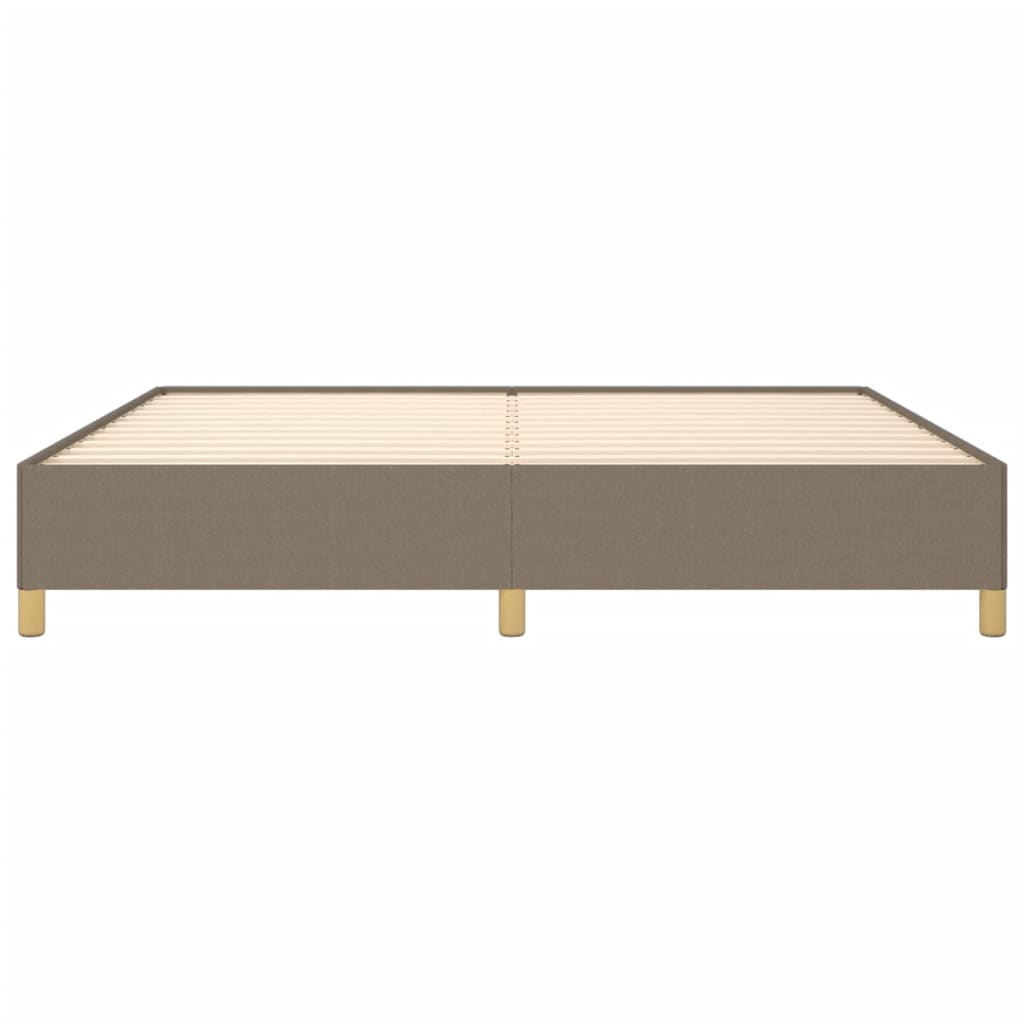 vidaXL Cadru de pat fără saltea, gri taupe, 200x200 cm, textil vidaXL Cadru de pat fără saltea, gri taupe, 200x200 cm, textil