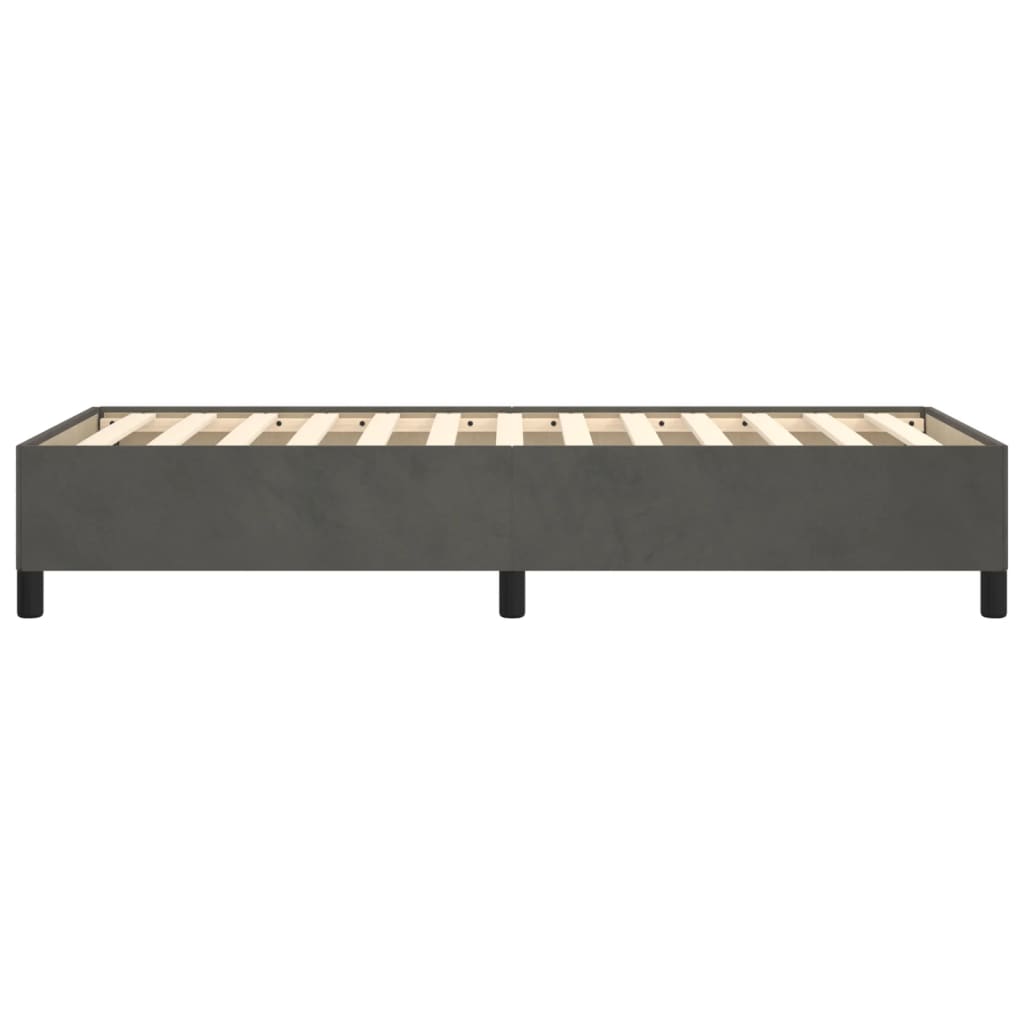 vidaXL Cadru de pat fără saltea, gri închis, 80x200 cm, catifea vidaXL Cadru de pat fără saltea, gri închis, 80x200 cm, catifea