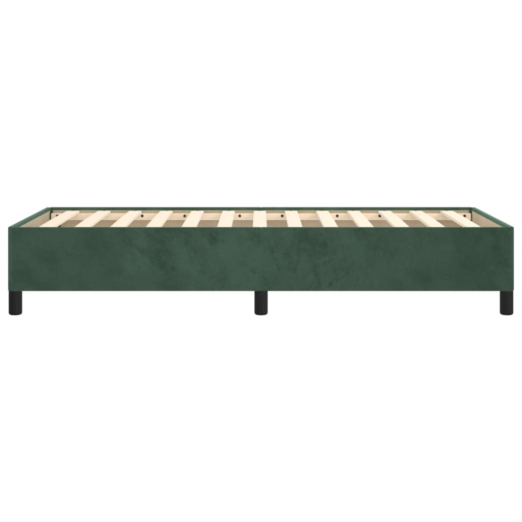 vidaXL Cadru de pat fără saltea, verde închis, 90x190 cm, catifea vidaXL Cadru de pat fără saltea, verde închis, 90x190 cm, catifea
