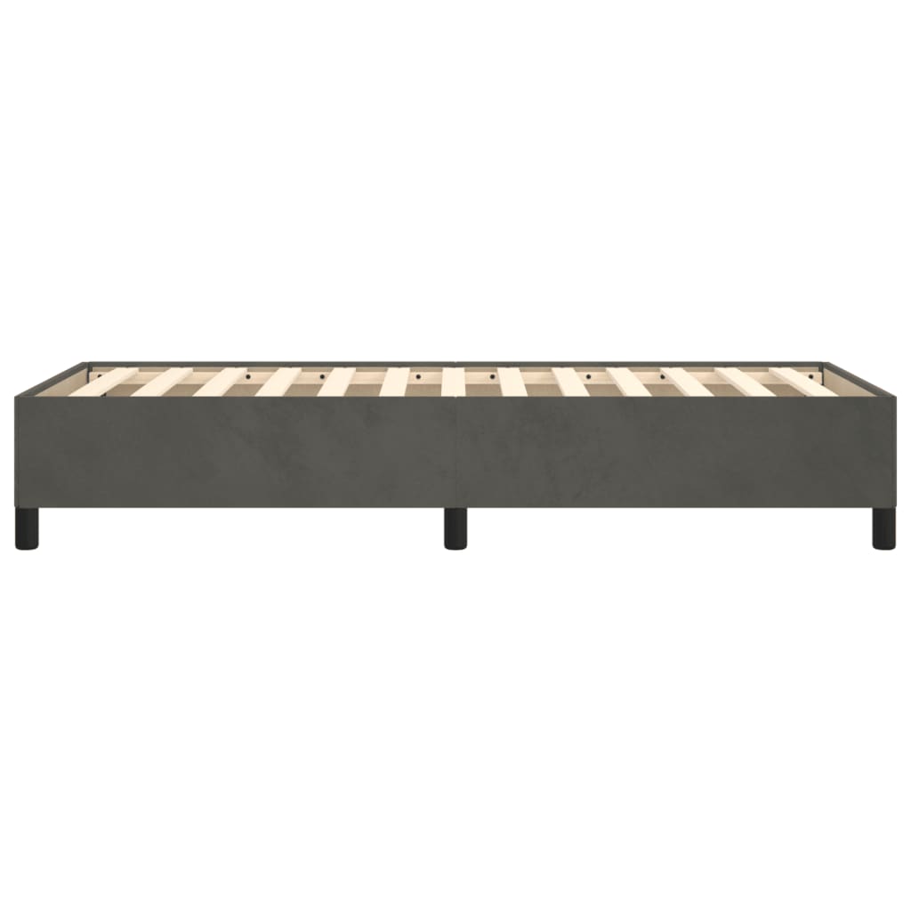 vidaXL Cadru de pat fără saltea, gri închis, 90x200 cm, catifea vidaXL Cadru de pat fără saltea, gri închis, 90x200 cm, catifea