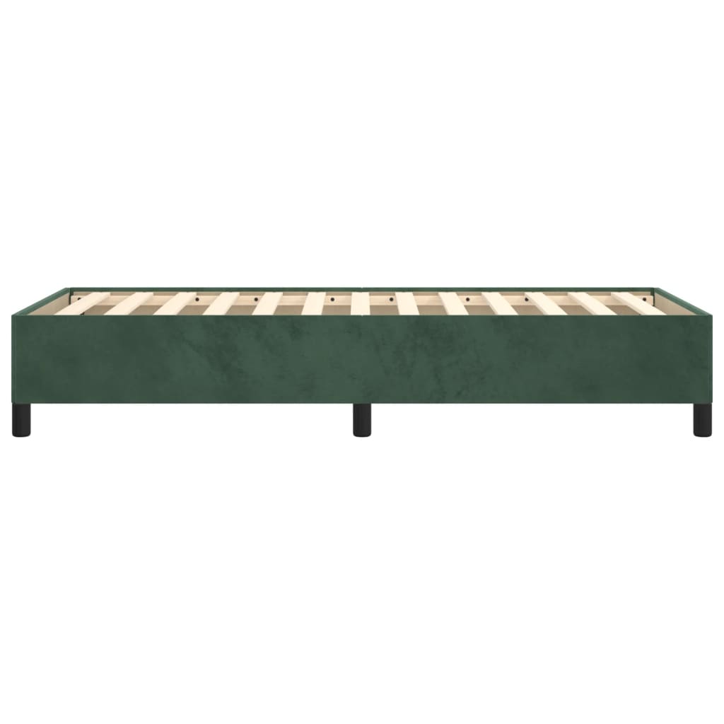 vidaXL Cadru de pat fără saltea, verde închis, 90x200 cm, catifea vidaXL Cadru de pat fără saltea, verde închis, 90x200 cm, catifea