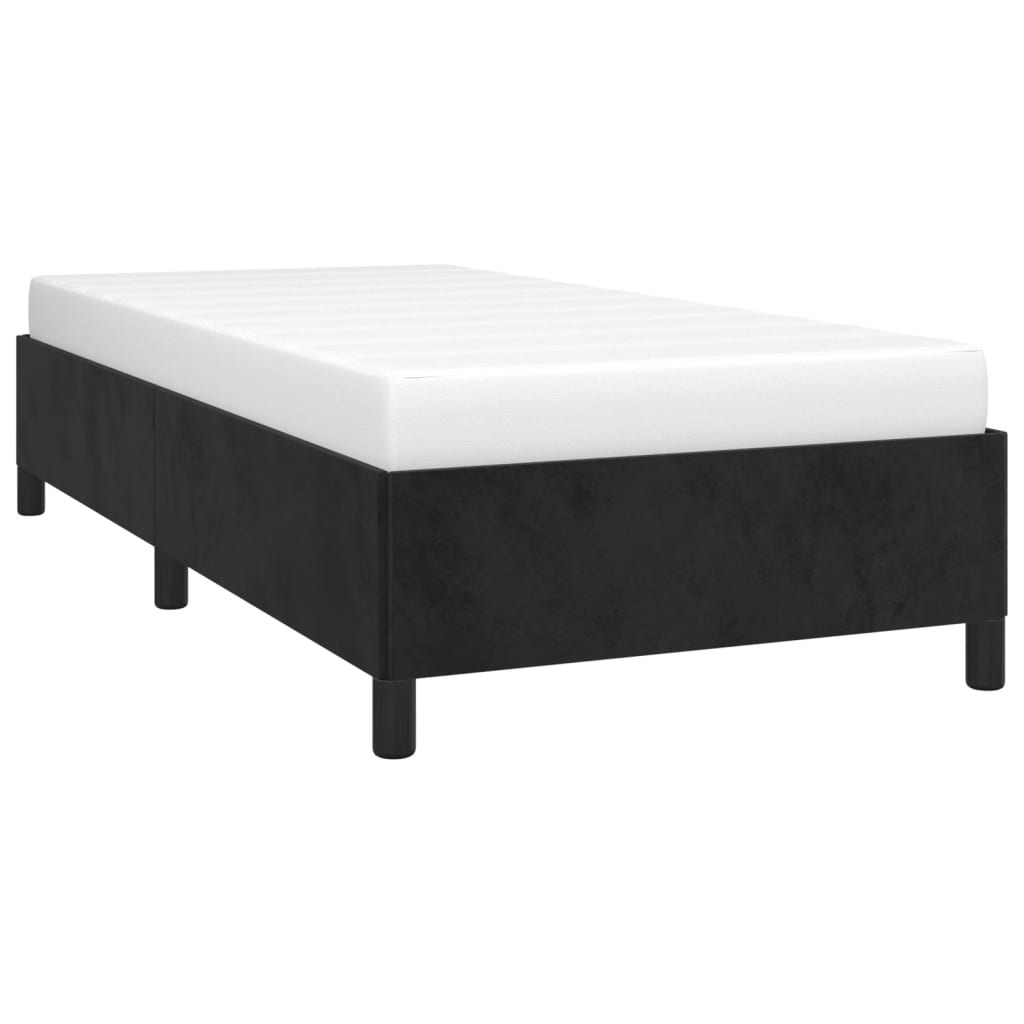 vidaXL Cadru de pat fără saltea, negru, 100x200 cm, catifea vidaXL Cadru de pat fără saltea, negru, 100x200 cm, catifea