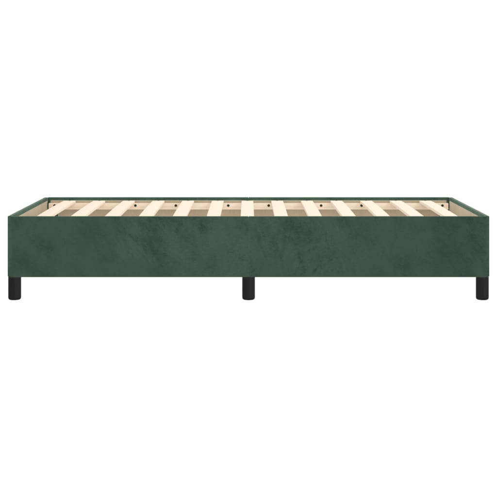 vidaXL Cadru de pat fără saltea, verde închis, 100x200 cm, catifea vidaXL Cadru de pat fără saltea, verde închis, 100x200 cm, catifea