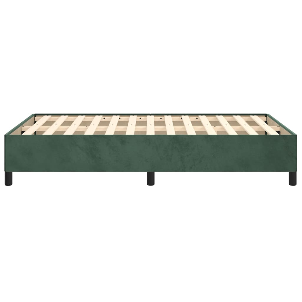 vidaXL Cadru de pat fără saltea, verde închis, 120x200 cm, catifea vidaXL Cadru de pat fără saltea, verde închis, 120x200 cm, catifea