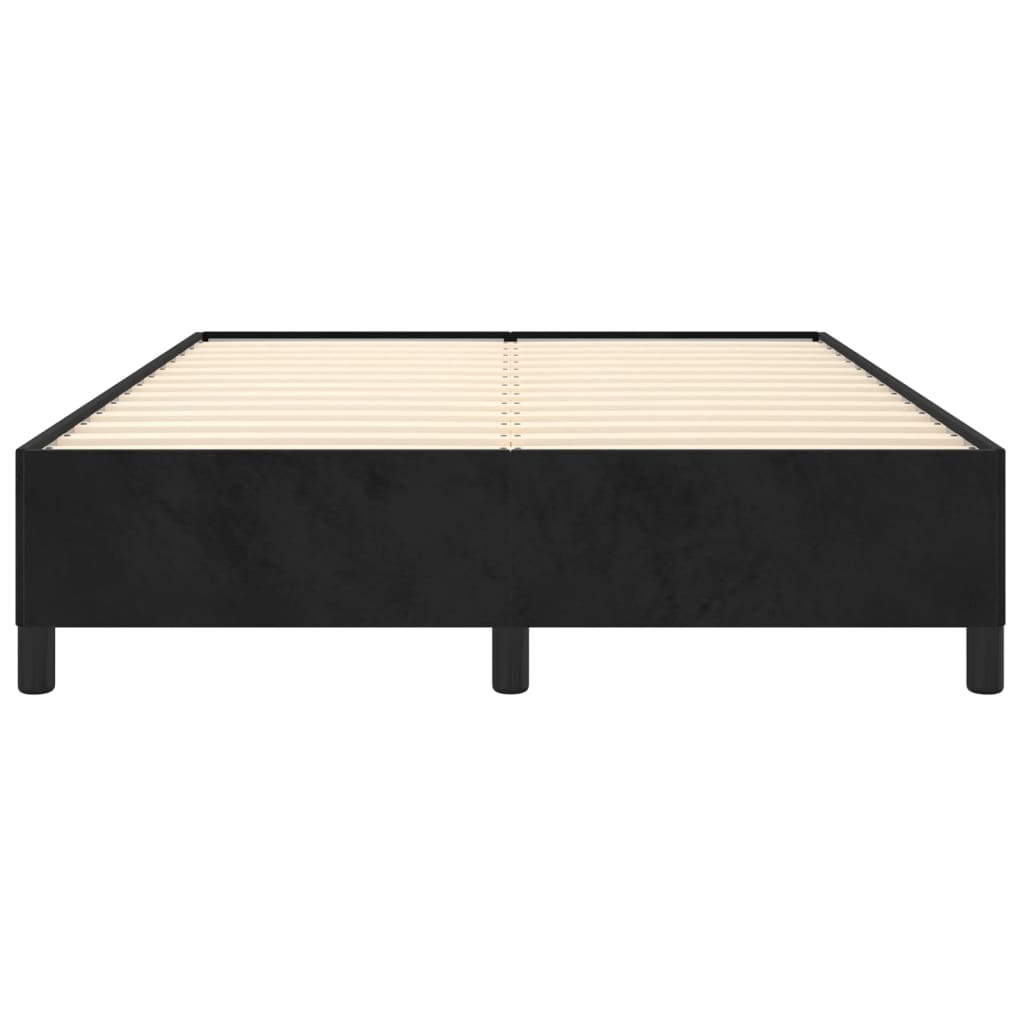vidaXL Cadru de pat fără saltea, negru, 140x190 cm, catifea