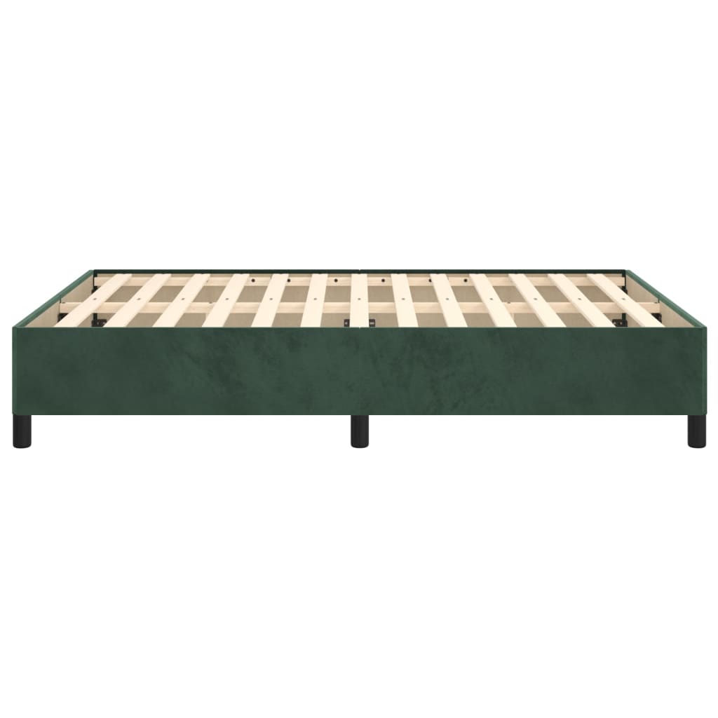 vidaXL Cadru de pat fără saltea, verde închis, 140x190 cm, catifea vidaXL Cadru de pat fără saltea, verde închis, 140x190 cm, catifea