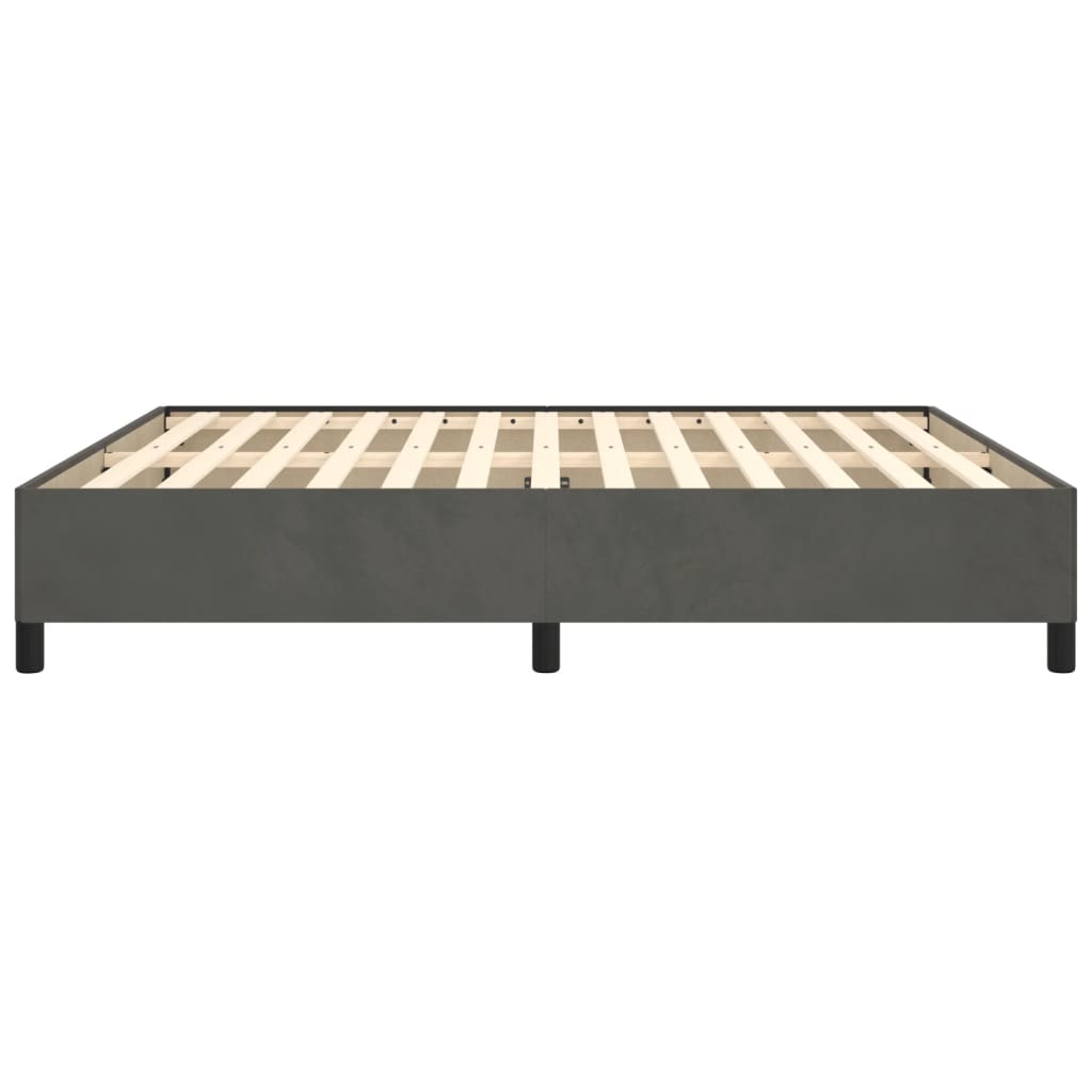 vidaXL Cadru de pat fără saltea, gri închis, 160x200 cm, catifea