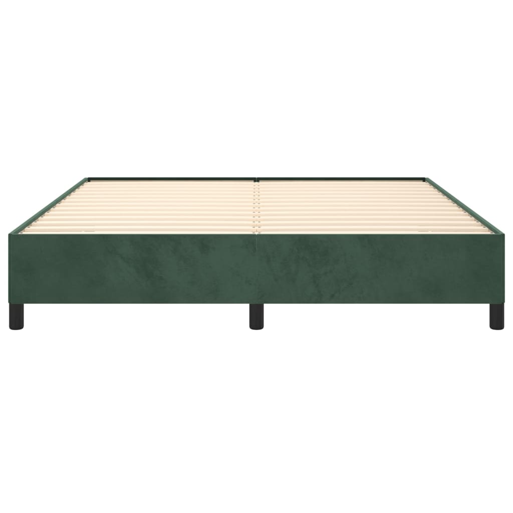 vidaXL Cadru de pat fără saltea, verde închis, 160x200 cm, catifea vidaXL Cadru de pat fără saltea, verde închis, 160x200 cm, catifea