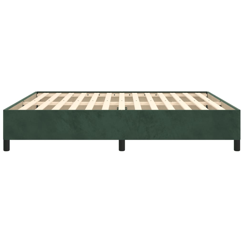 vidaXL Cadru de pat fără saltea, verde închis, 160x200 cm, catifea vidaXL Cadru de pat fără saltea, verde închis, 160x200 cm, catifea