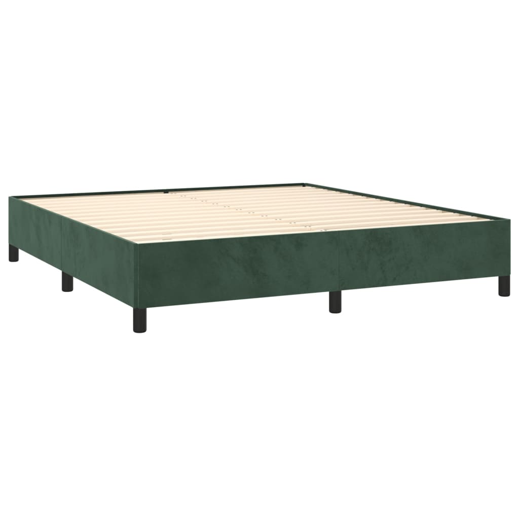 vidaXL Cadru de pat fără saltea, verde închis, 180x200 cm, catifea vidaXL Cadru de pat fără saltea, verde închis, 180x200 cm, catifea