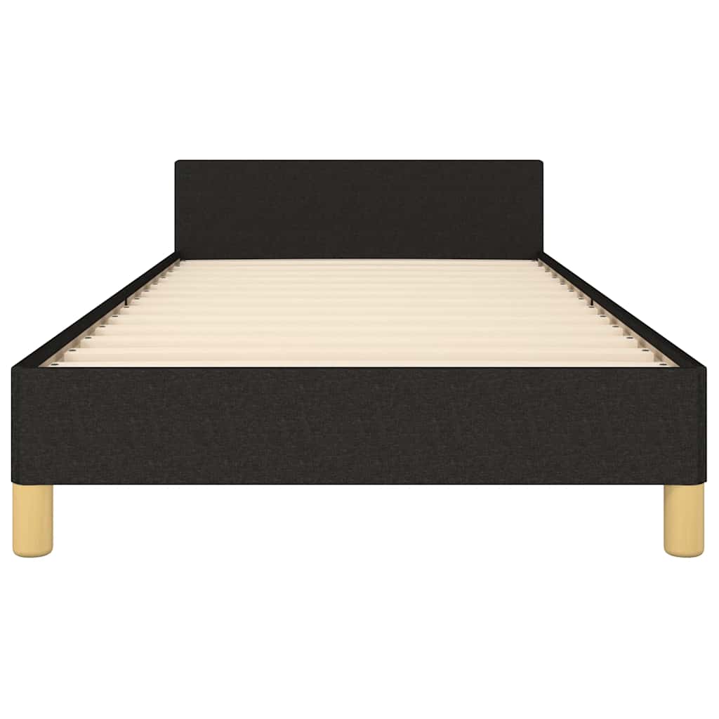 vidaXL Cadru de pat cu tăblie fără saltea, negru, 80x200 cm, textil