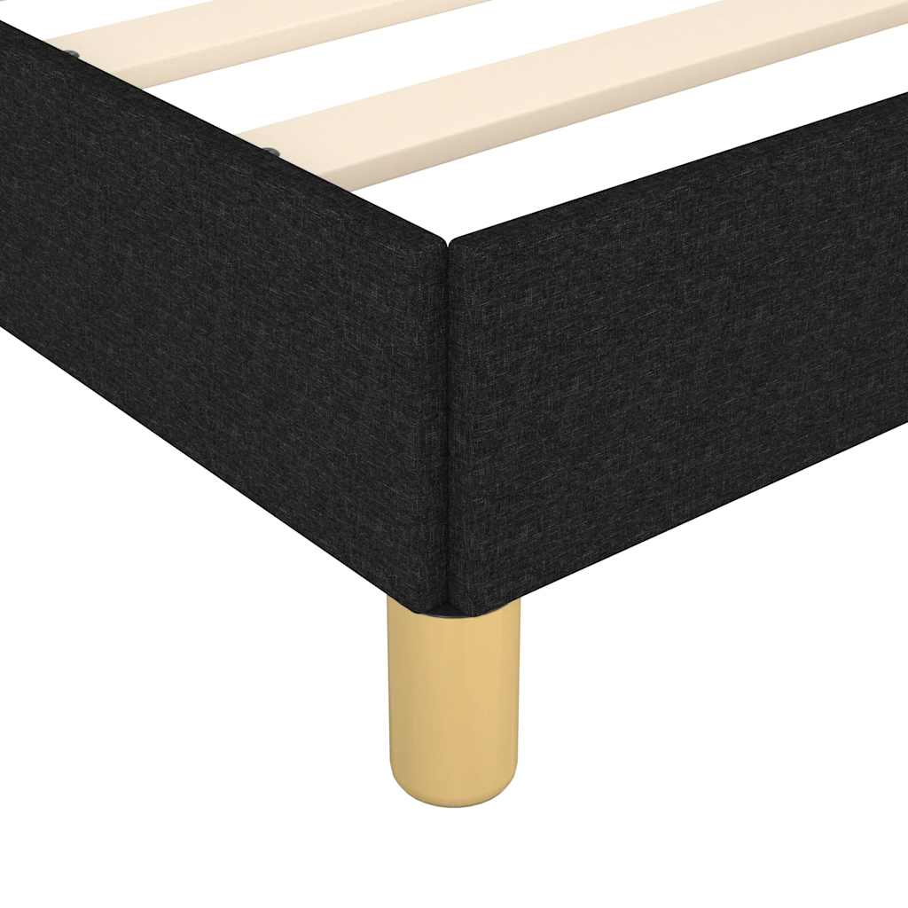 vidaXL Cadru de pat cu tăblie fără saltea, negru, 80x200 cm, textil