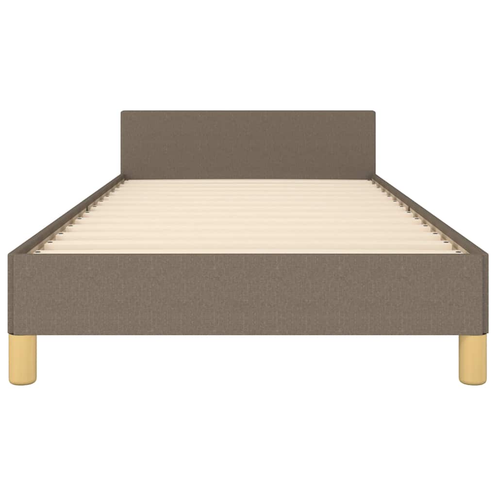 vidaXL Cadru de pat cu tăblie fără saltea, taupe, 80x200 cm, textil vidaXL Cadru de pat cu tăblie fără saltea, taupe, 80x200 cm, textil