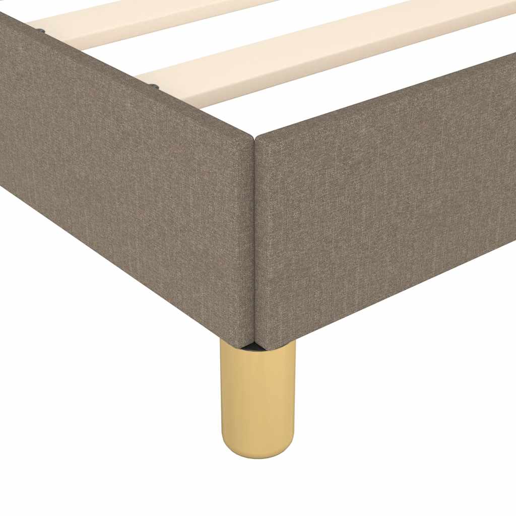 vidaXL Cadru de pat cu tăblie fără saltea, taupe, 80x200 cm, textil vidaXL Cadru de pat cu tăblie fără saltea, taupe, 80x200 cm, textil
