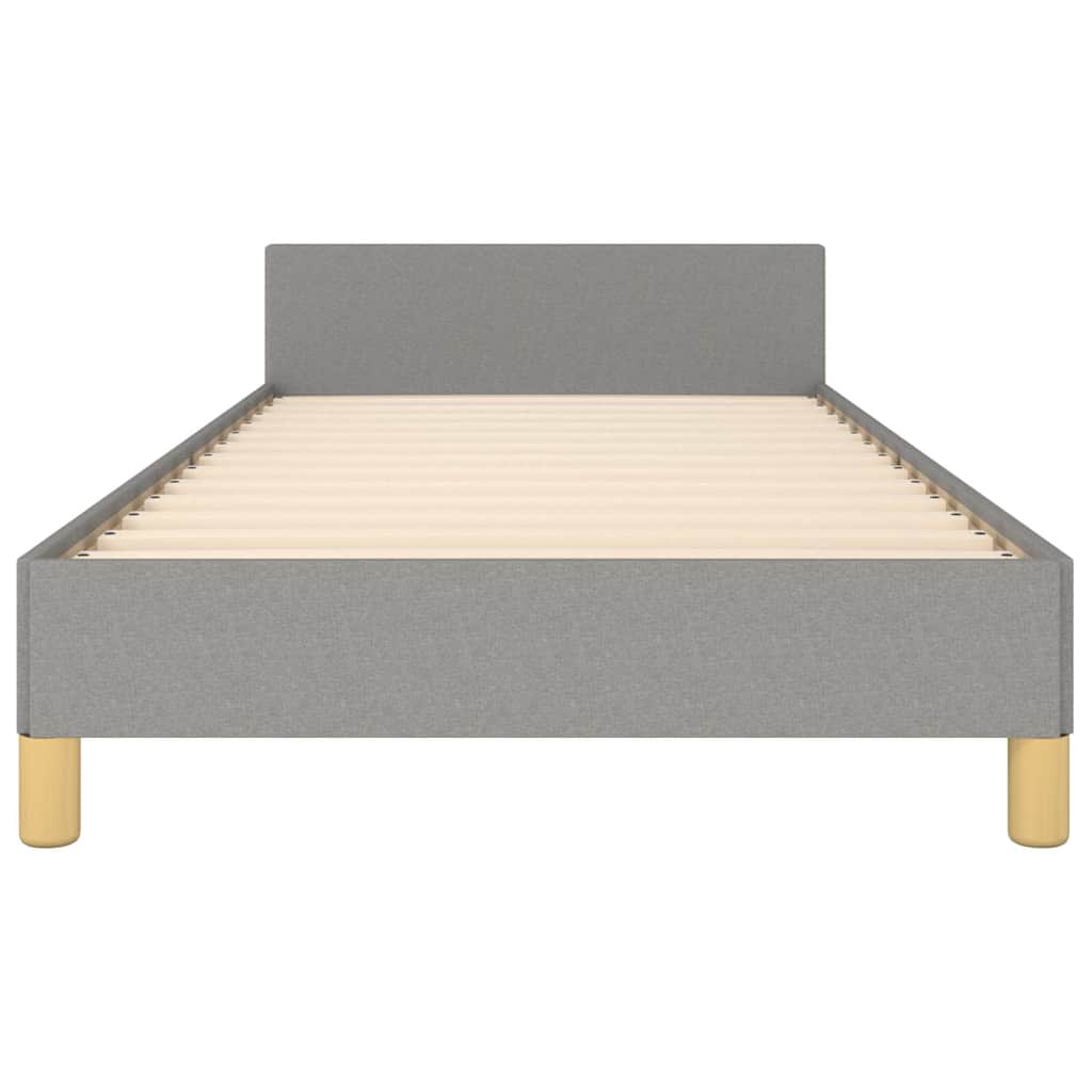 vidaXL Cadru de pat fără saltea, gri deschis, 90x190 cm, textil