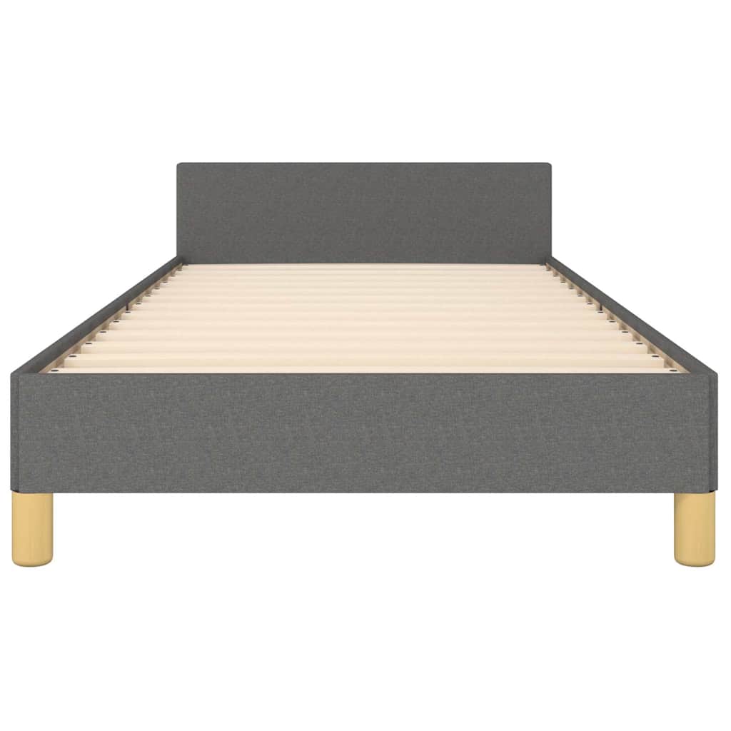 vidaXL Cadru de pat fără saltea, gri închis, 90x190 cm, textil vidaXL Cadru de pat fără saltea, gri închis, 90x190 cm, textil