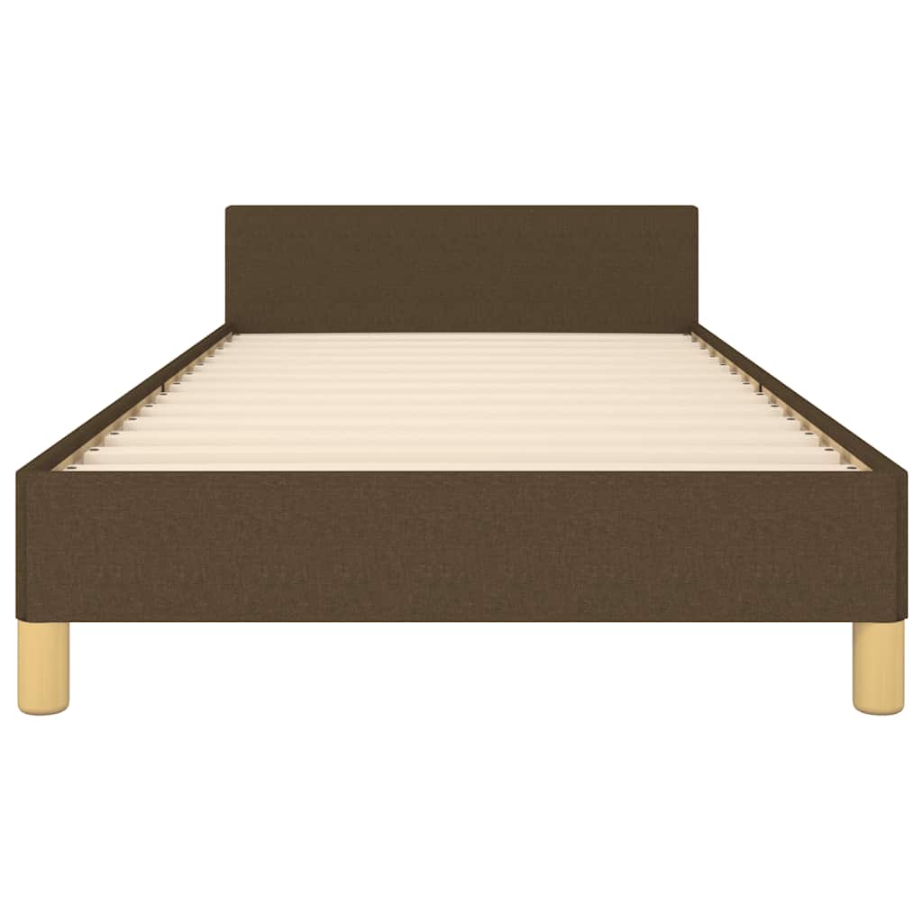 vidaXL Cadru de pat fără saltea, maro închis, 90x190 cm, textil vidaXL Cadru de pat fără saltea, maro închis, 90x190 cm, textil