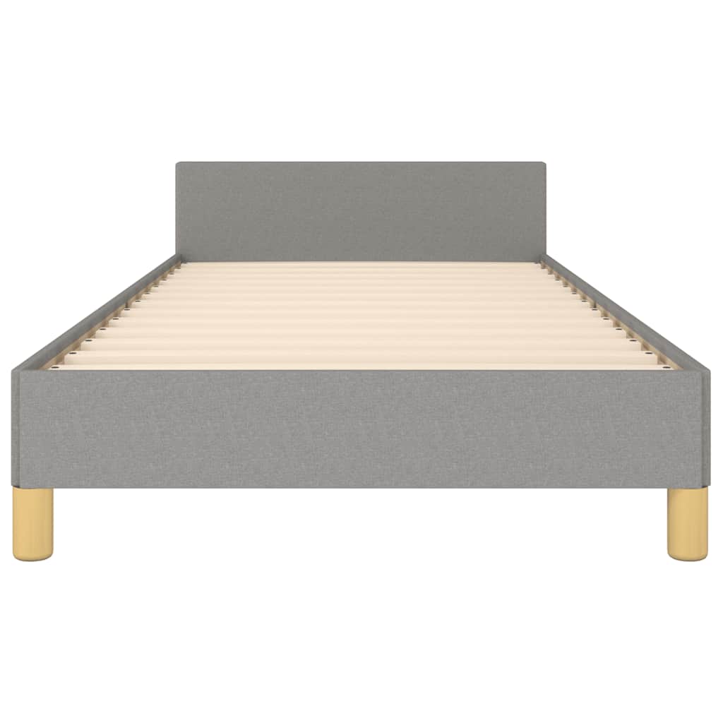 vidaXL Cadru de pat fără saltea, gri deschis, 100x200 cm, textil