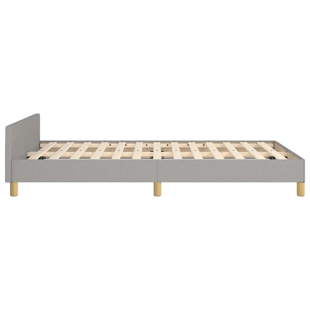 vidaXL Cadru de pat fără saltea, gri deschis, 120x200 cm, textil