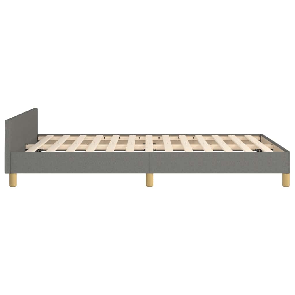 vidaXL Cadru de pat fără saltea, gri închis, 120x200 cm, textil