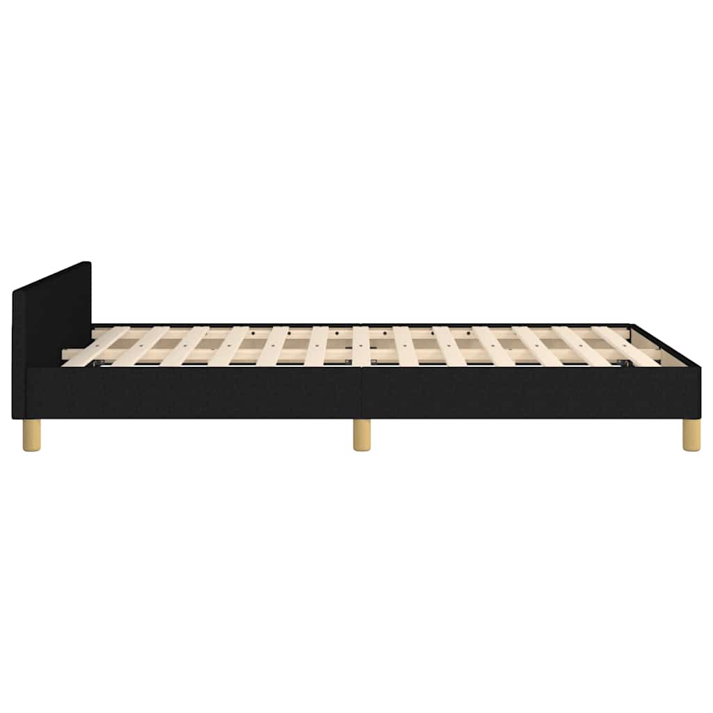 vidaXL Cadru de pat fără saltea, negru, 120x200 cm, textil