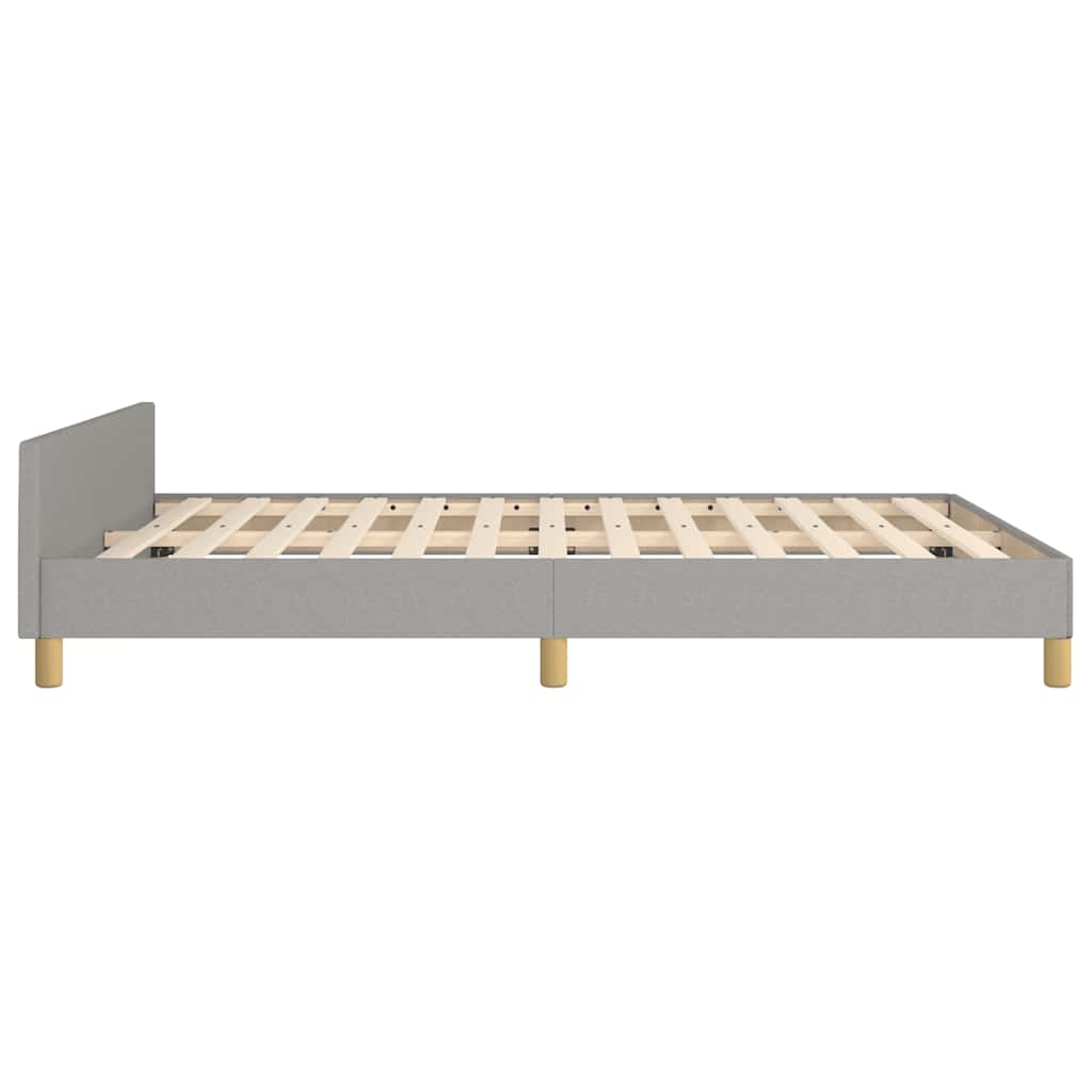 vidaXL Cadru de pat fără saltea, gri deschis, 140x190 cm, textil