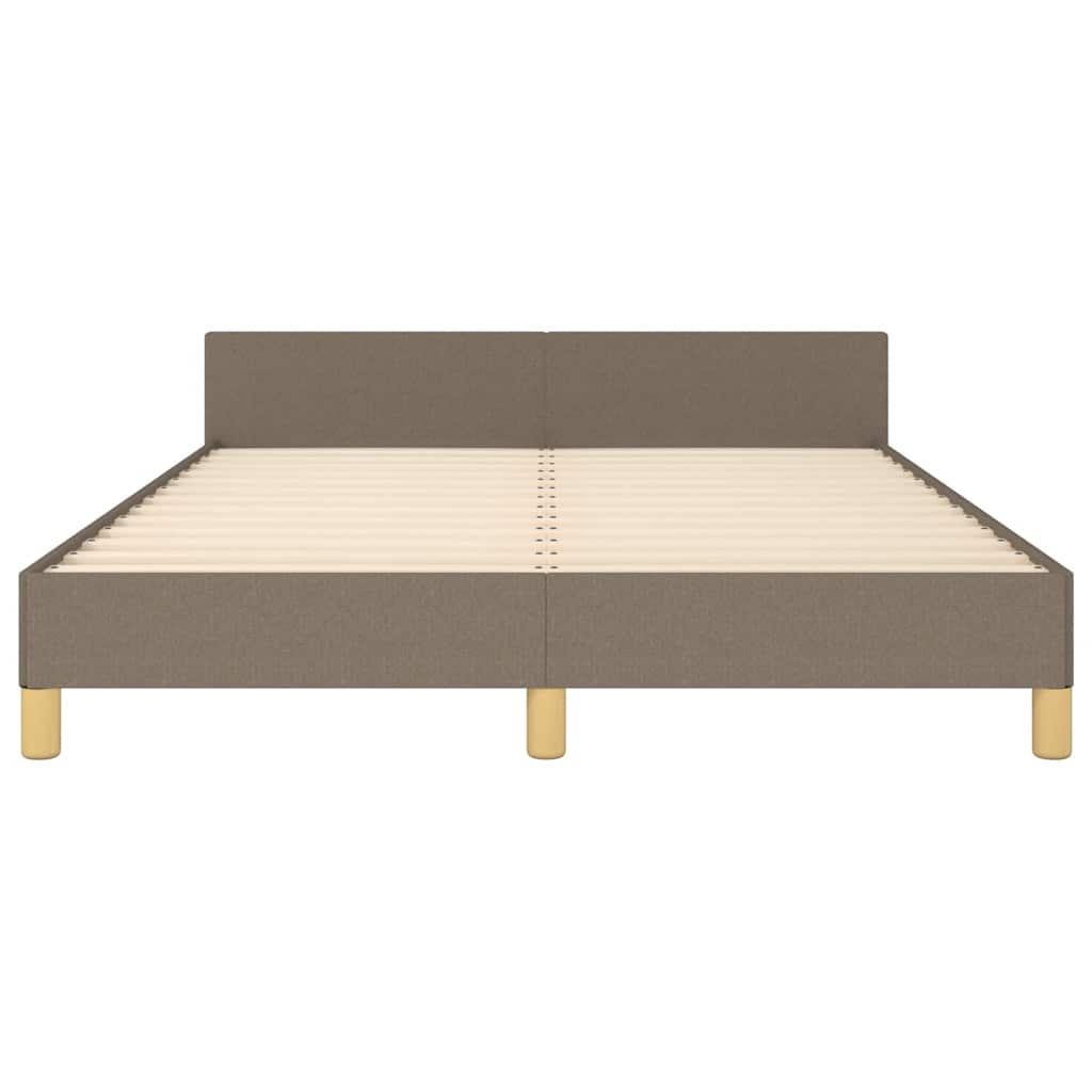 vidaXL Cadru de pat fără saltea, gri taupe, 140x190 cm, textil vidaXL Cadru de pat fără saltea, gri taupe, 140x190 cm, textil