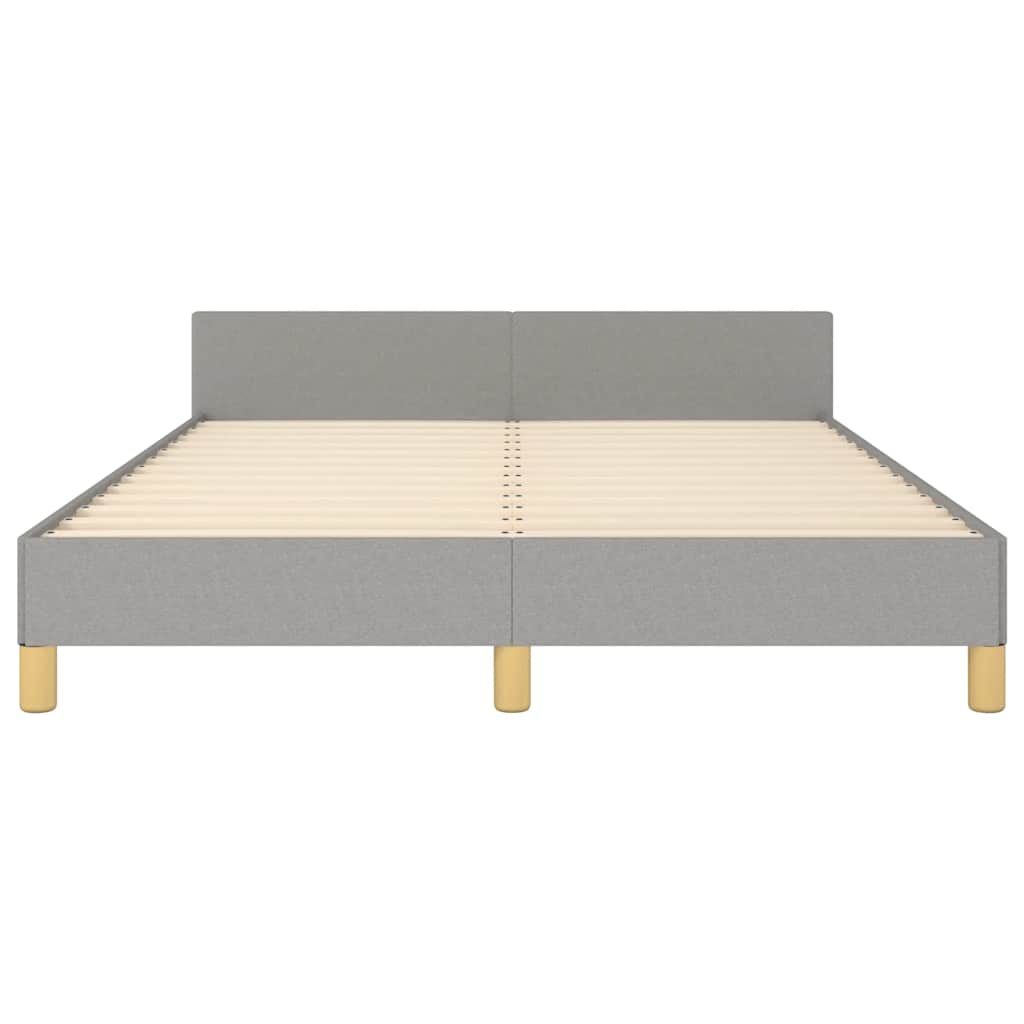 vidaXL Cadru de pat fără saltea, gri deschis, 140x200 cm, textil