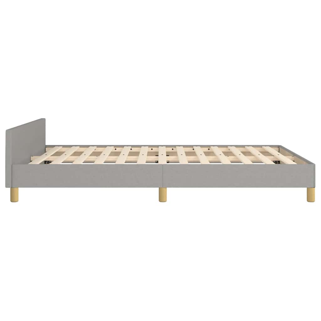 vidaXL Cadru de pat fără saltea, gri deschis, 140x200 cm, textil