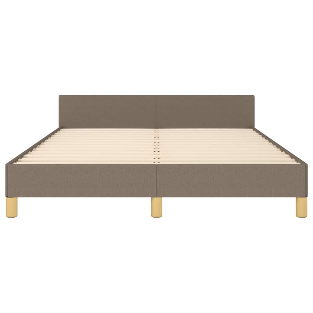 vidaXL Cadru de pat fără saltea, gri taupe, 140x200 cm, textil vidaXL Cadru de pat fără saltea, gri taupe, 140x200 cm, textil