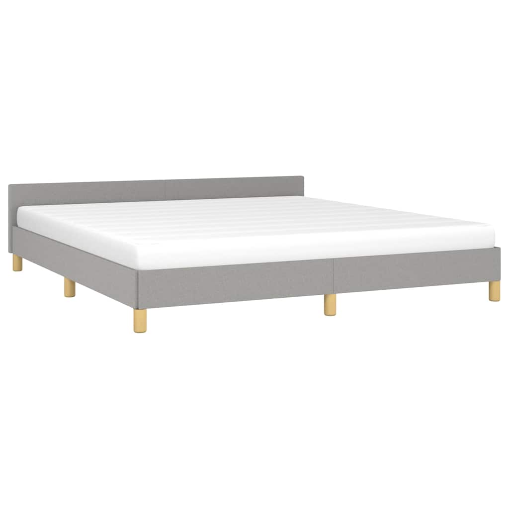 vidaXL Cadru de pat fără saltea, gri deschis, 160x200 cm, textil