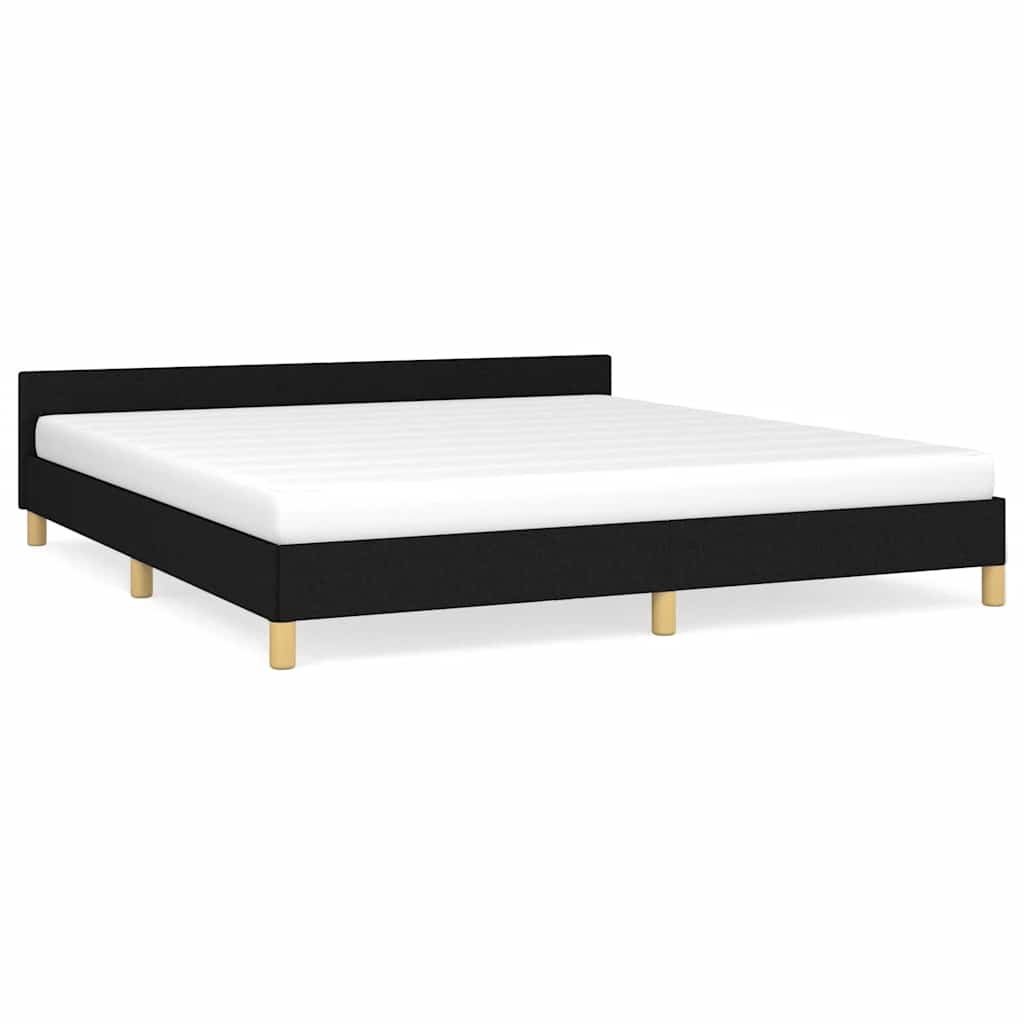 vidaXL Cadru de pat fără saltea, negru, 160x200 cm, textil vidaXL Cadru de pat fără saltea, negru, 160x200 cm, textil