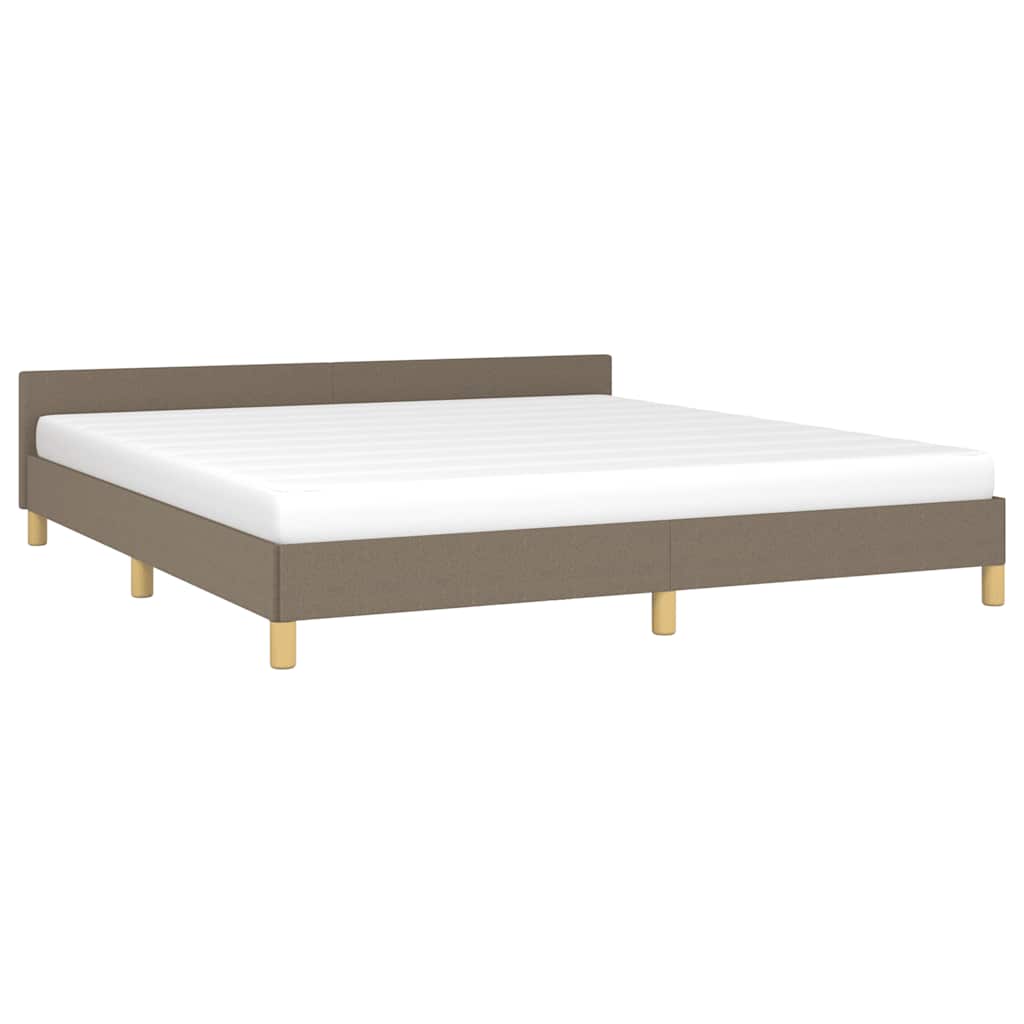 vidaXL Cadru de pat fără saltea, gri taupe, 160x200 cm, textil