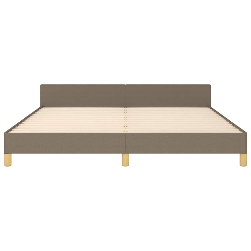 vidaXL Cadru de pat fără saltea, gri taupe, 160x200 cm, textil